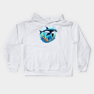 Orca Killerwhale Kids Hoodie